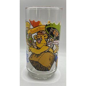 VTG 1981 McDonalds The Great Muppet Caper 16oz Glass Hot Air Ballon Ride Libbey